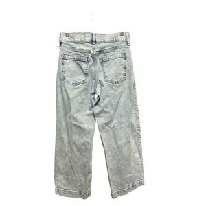 Banana Republic‎ High Rise Wide Leg Crop Jeans Women's 28 Blue Light Wash